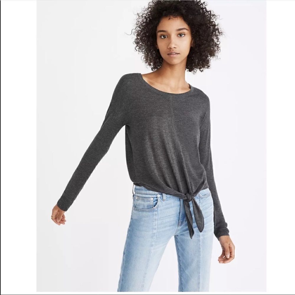 Madewell Tie Front lightweight Sweater xxs